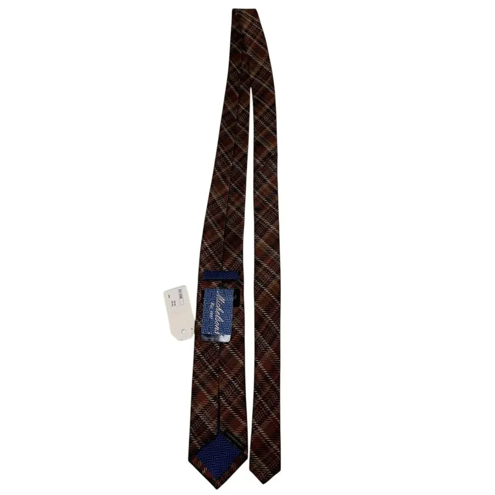 MICHELSONS Est. 1937 Brown Silk Work Attire Busness Tie